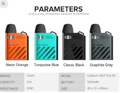 Uwell Caliburn AK2主機 KOKO-咖哩棒