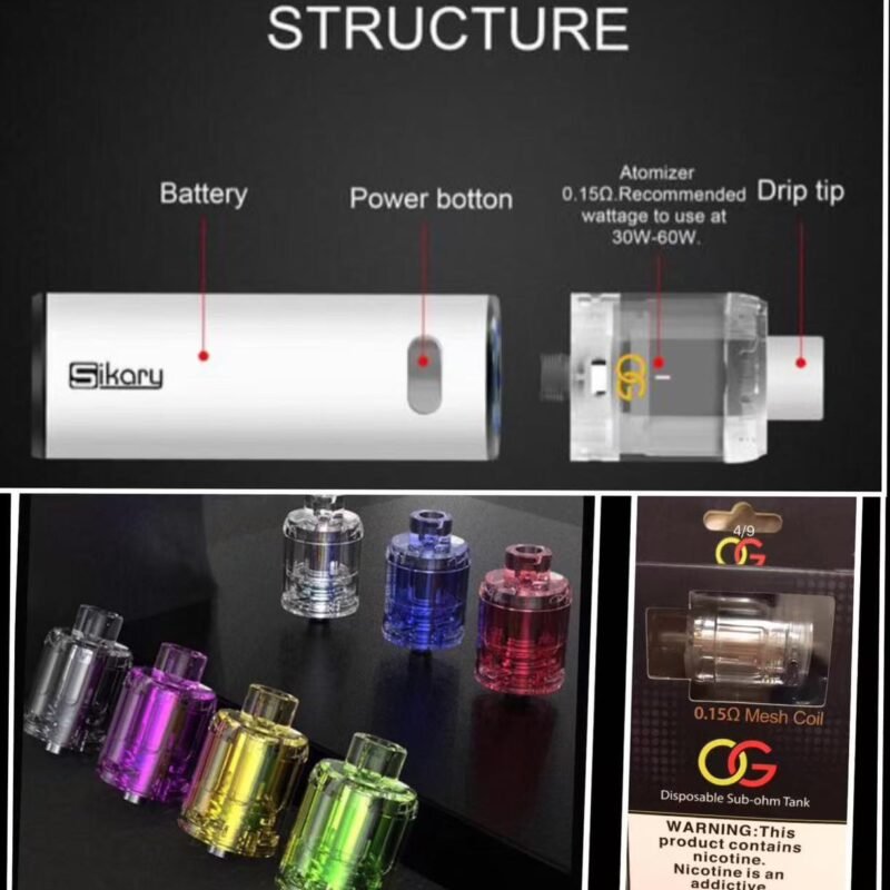 Sikary OG Kit電子式大霧套裝小廝霧化氣STRUCTURE霧化器Sikary OG霧化器 小廝大霧耗材主機Sikary空彈Sikary霧化氣耗材